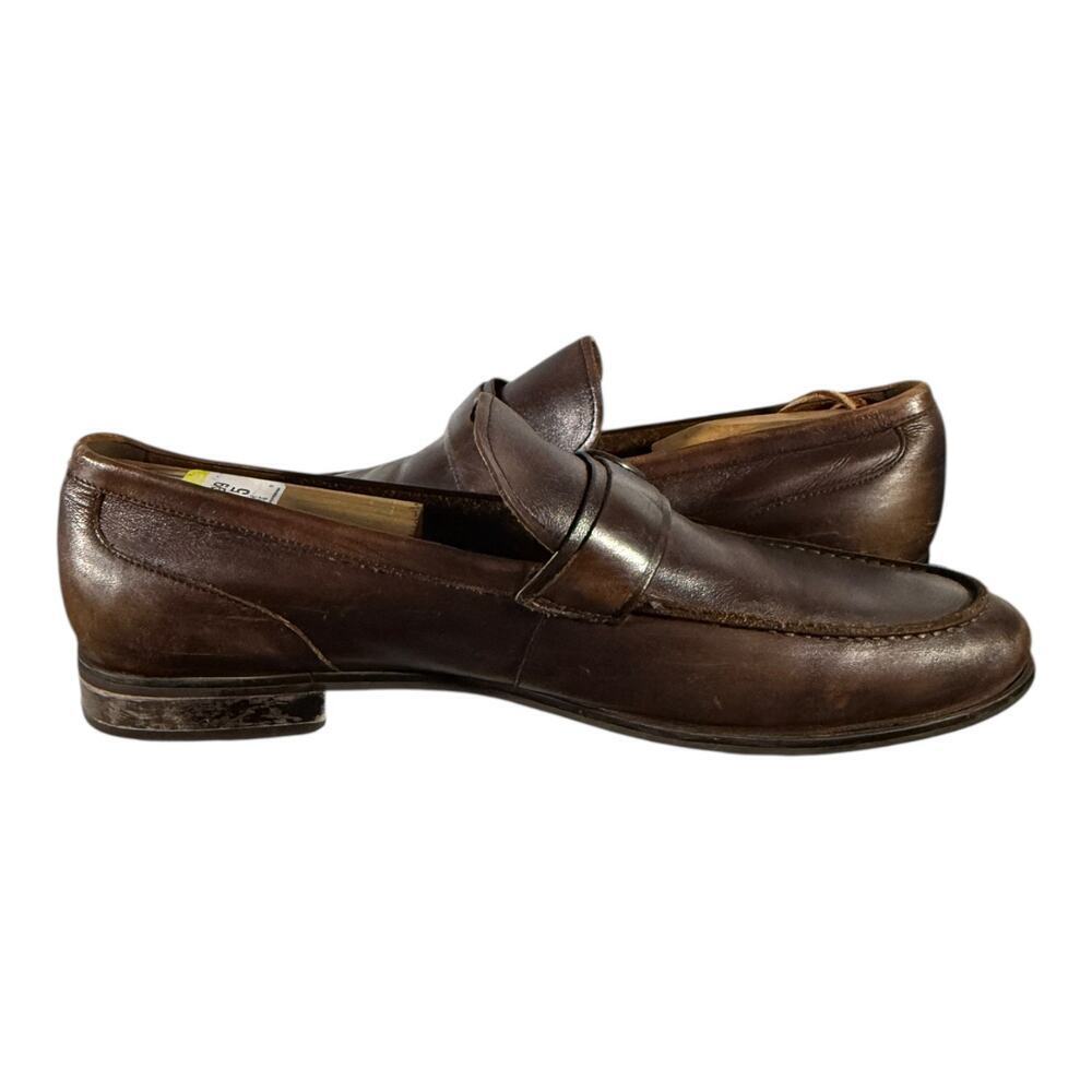 PEDRO Leather Bit Loafers Brown Men’s Size 45 (US 11/11.5) Dress Slip-On Shoes - Picture 7 of 8